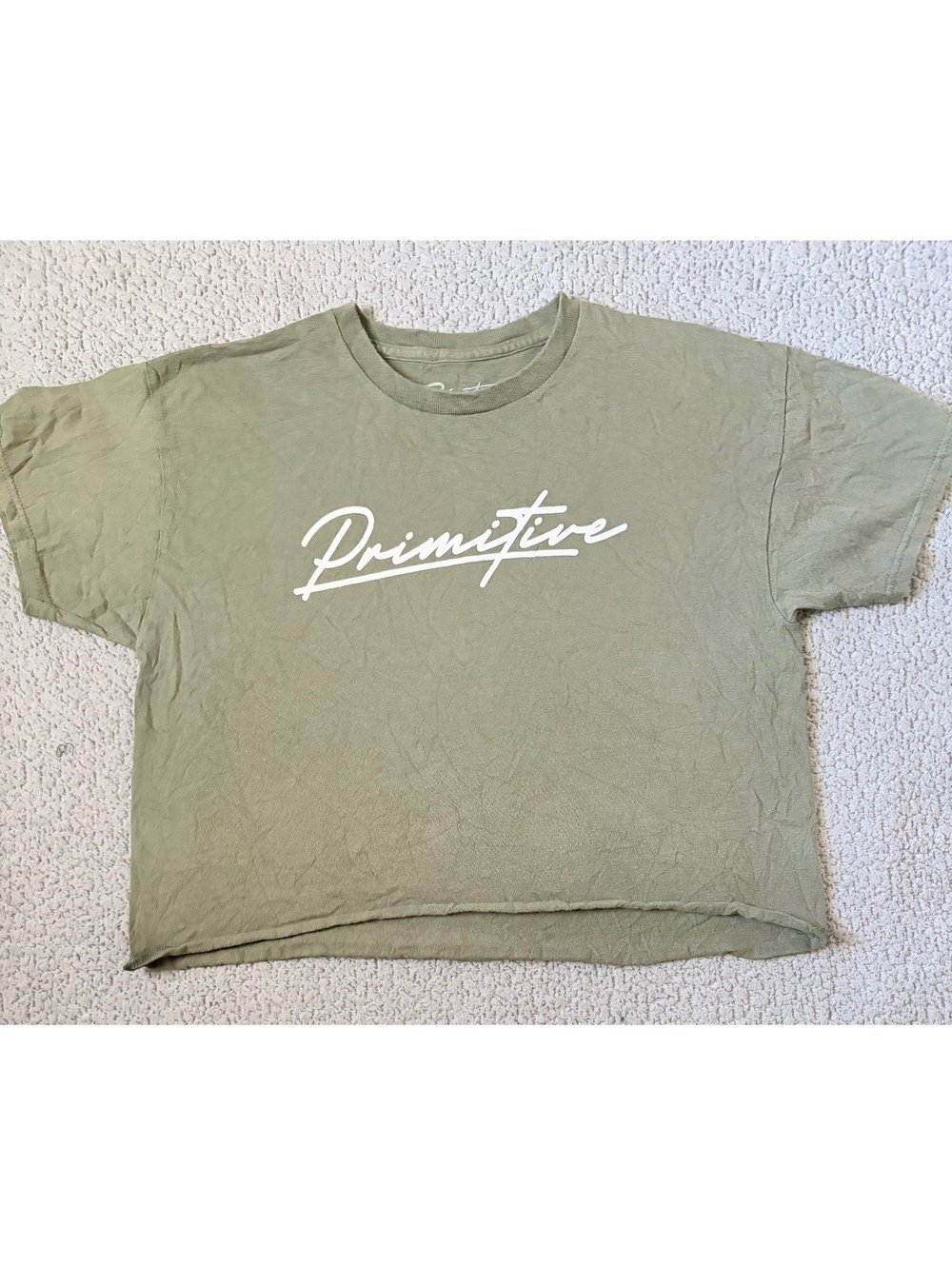 Olive Primitive cropped T-shirt